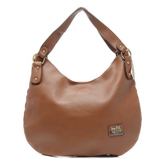Coach City Logo Large Brown Hobo BWC  Coach City Logo Large Brown Hobo BWC